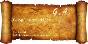 Gungl Adrián névjegykártya