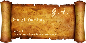 Gungl Adrián névjegykártya
